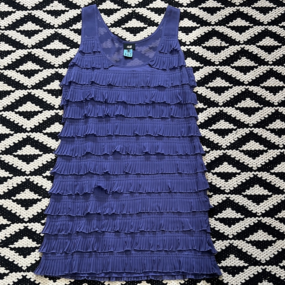 H&M Violet Layered Sleeveless Dress